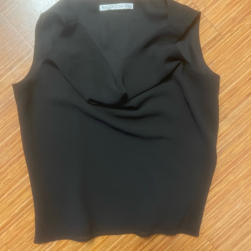 Maggy London Black cowl neck Women's Top